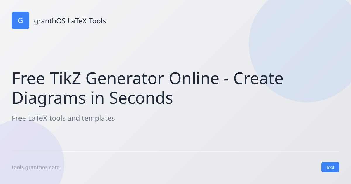 Free TikZ Generator Online - Create Diagrams in Seconds with AI